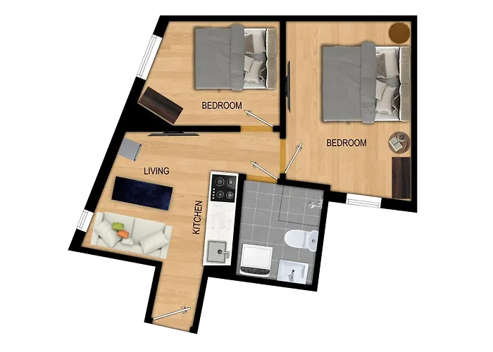 King Bed - Behind Bryggen - Renovated Des 23